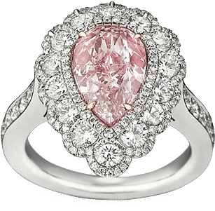 Fancy Pink Diamond Ring, - 2.58 Carat Fancy Pink Diamond Ring (375x375), Png Download