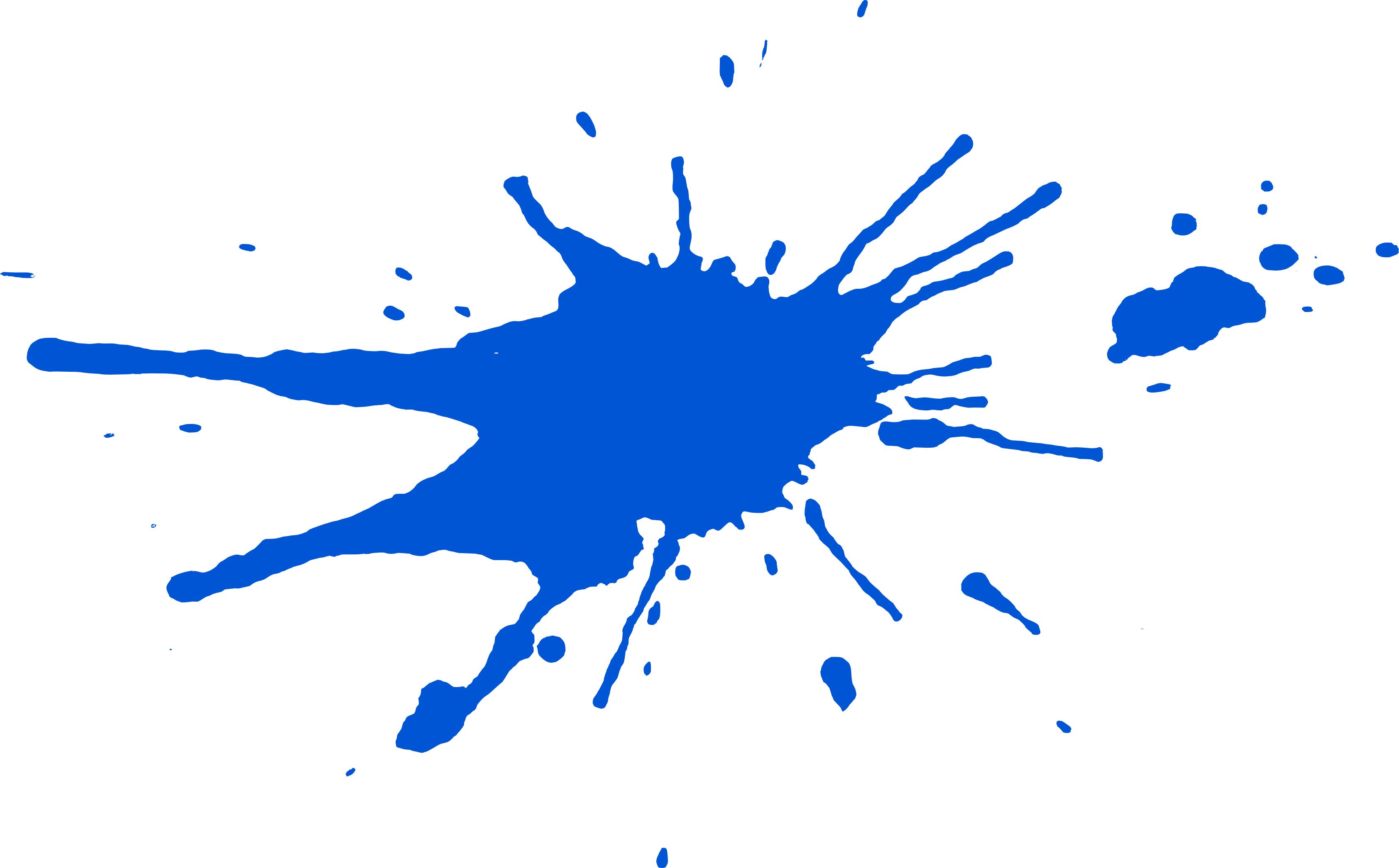 Free Download - Blue Paint Splatter Png (3370x2092), Png Download