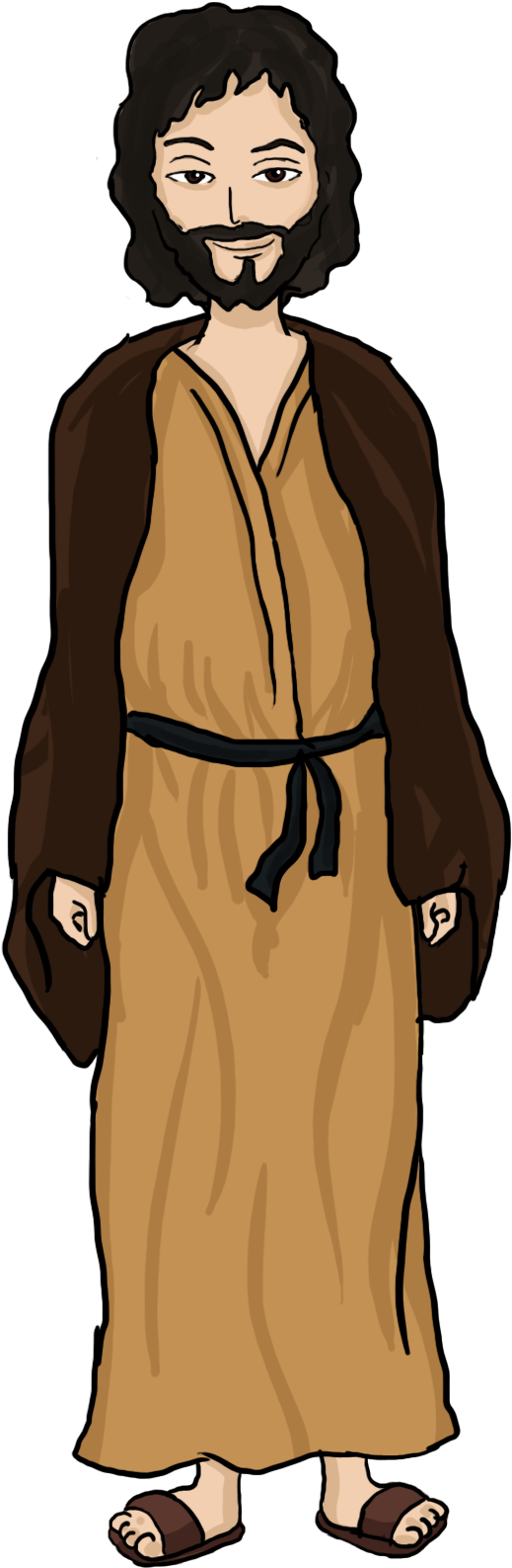 Peter Denies Jesus Clipart - Cartoon Disciple Of Jesus (768x1024), Png Download