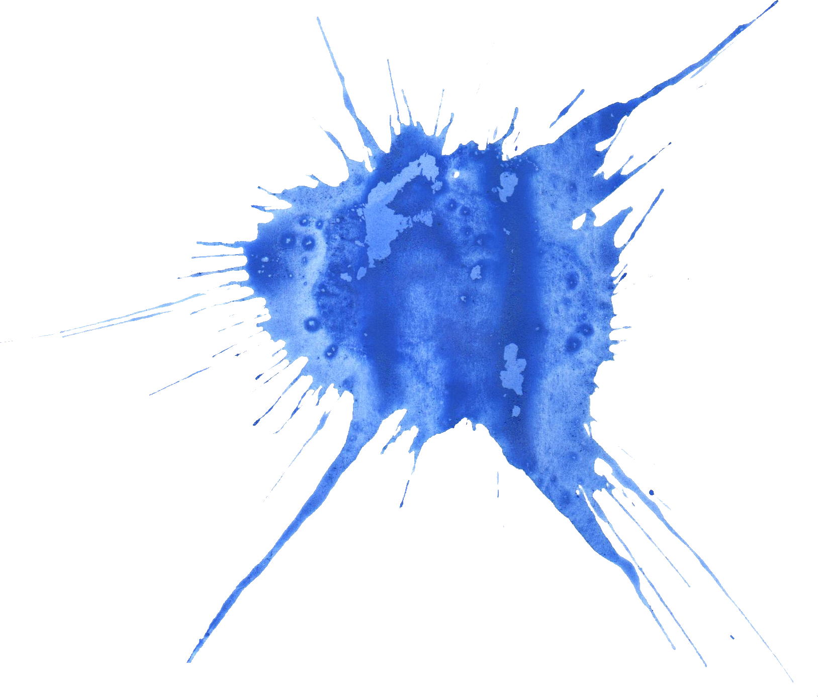 Blue Watercolor Splatter Png