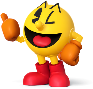 Video Game Character Png Clip Art Freeuse Download - Pac Man Ssb4 Png (400x400), Png Download