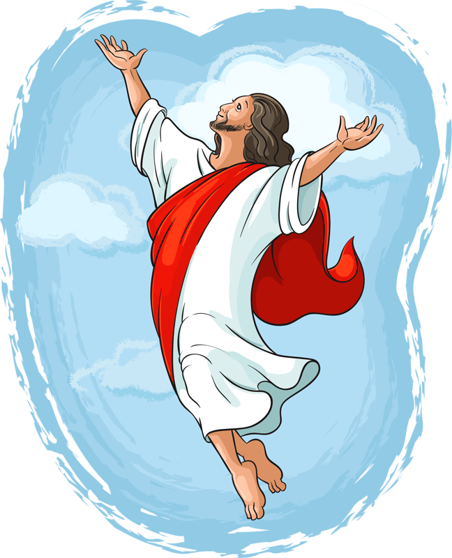 Jesus Clipart Ascension Day - Jesus Lives! Easter Story Coloring Book (648x800), Png Download
