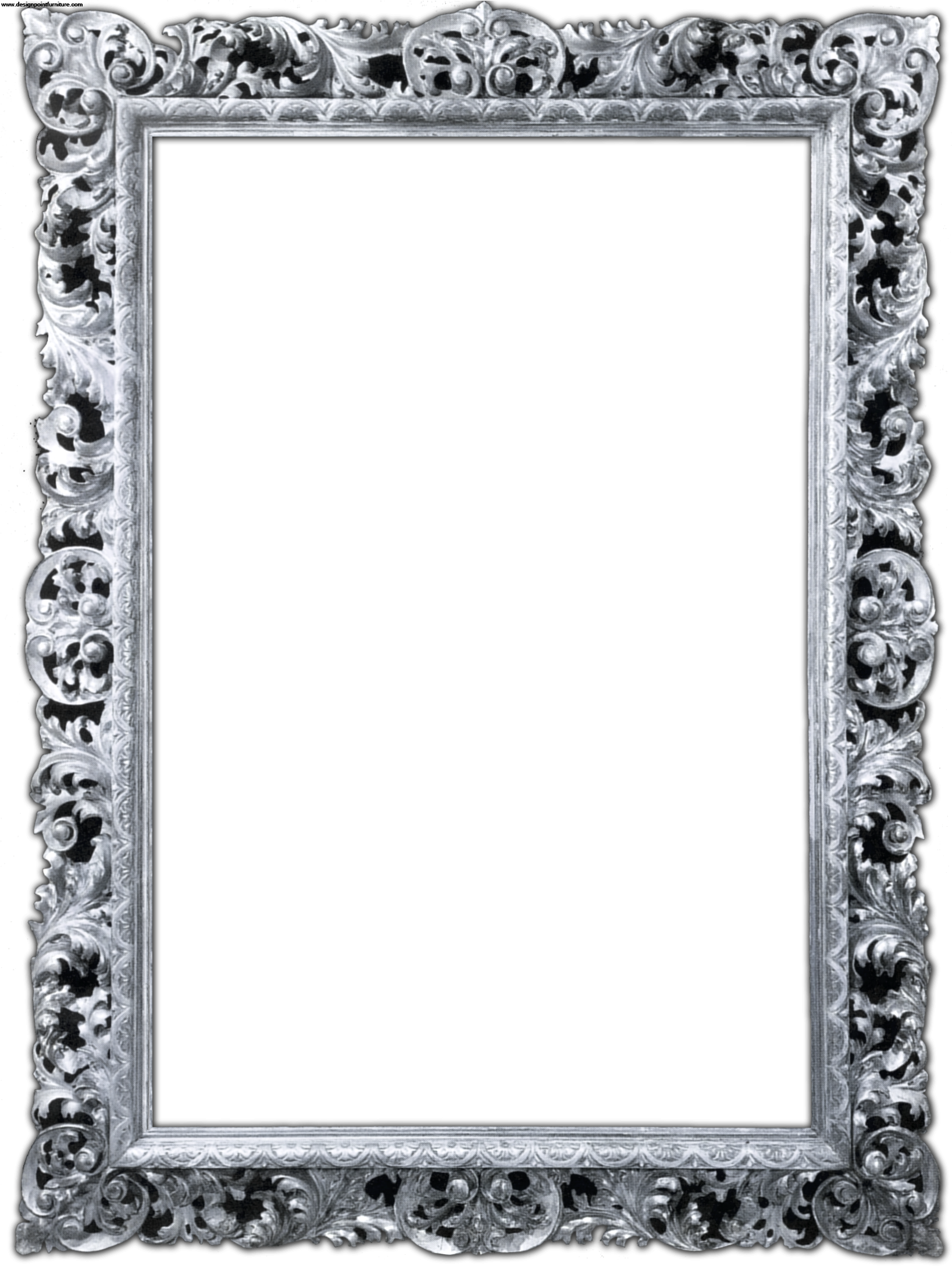 Silver Frame Png - Gold Frames (1658x2182), Png Download
