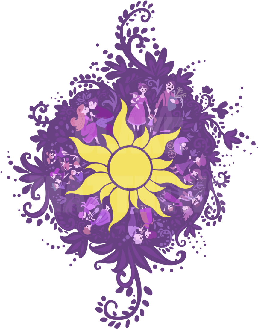 Click This Image To Show The Full-size Version - Tangled Sun (900x1164), Png Download