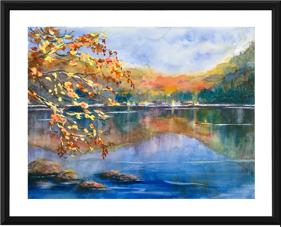 Scenic Art Photo Frame - Landscape Paintings (900x1500), Png Download