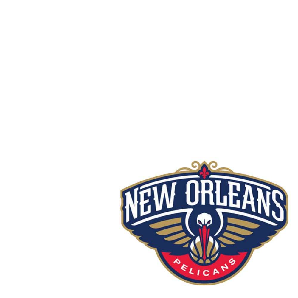 Go, New Orleans Pelicans - New Orleans Pelicans Logo Basketball Sport Art 24x18 (1000x1000), Png Download