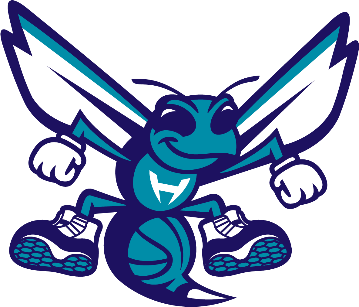 New Secondary Logo - New Hornets Logo (1352x1016), Png Download