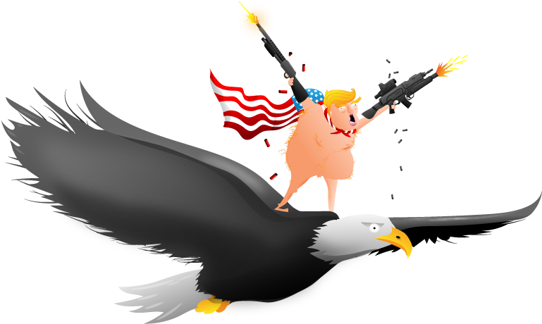 I Created Some Donald Emojis The Oatmeal - Oatmeal Donald Trump (768x485), Png Download