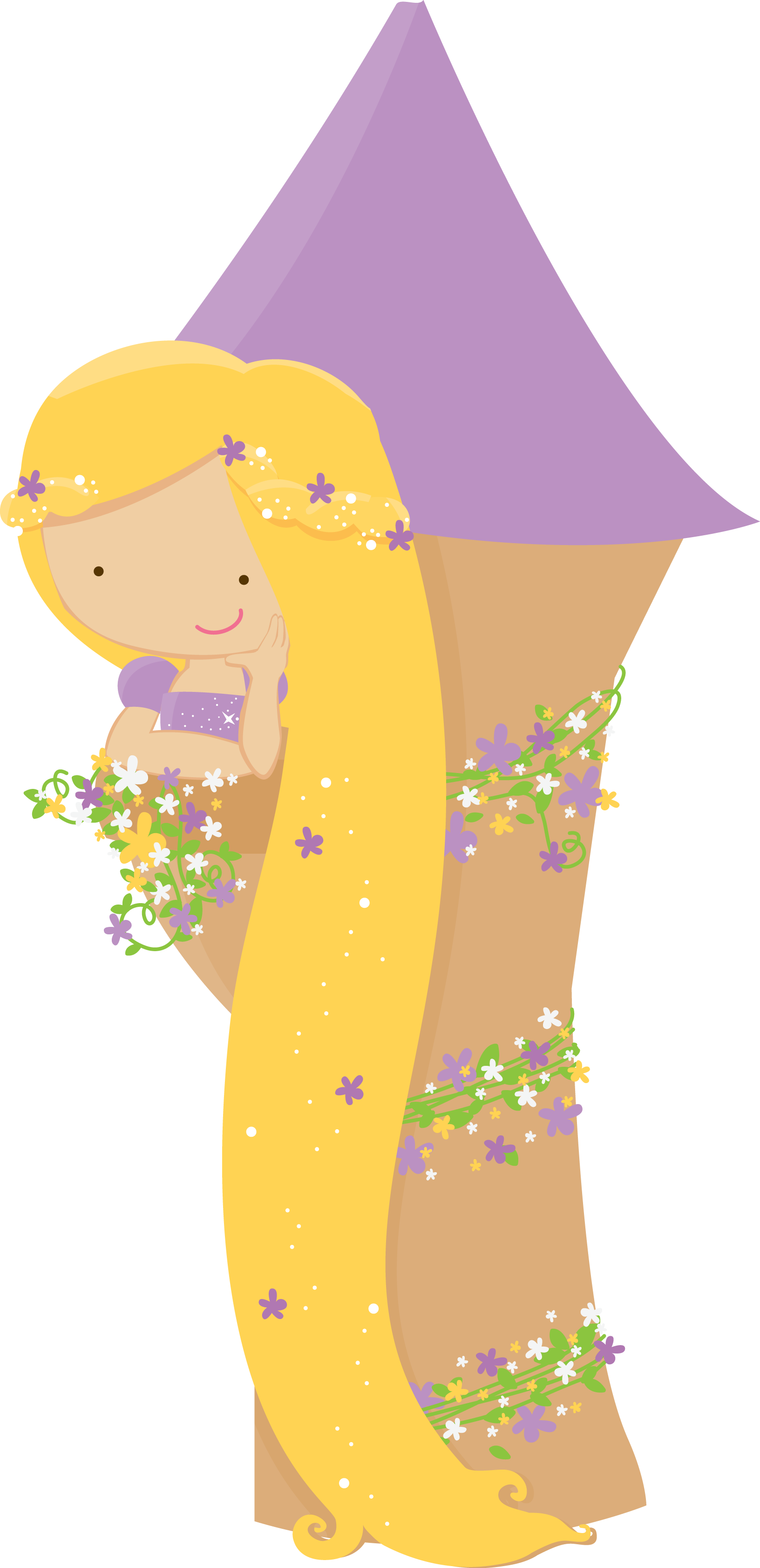 Zwd Princess Png Minus - Rapunzel Cute Clipart (1632x3363), Png Download