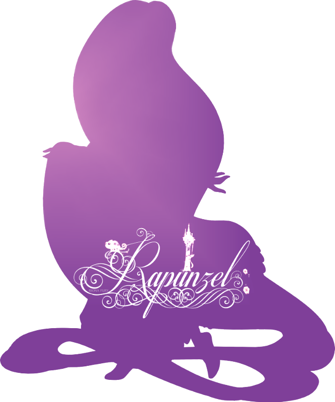 Princesses Disney Fond D'écran Entitled Rapunzel Silhouette - All Disney Princesses Silhouette (666x800), Png Download