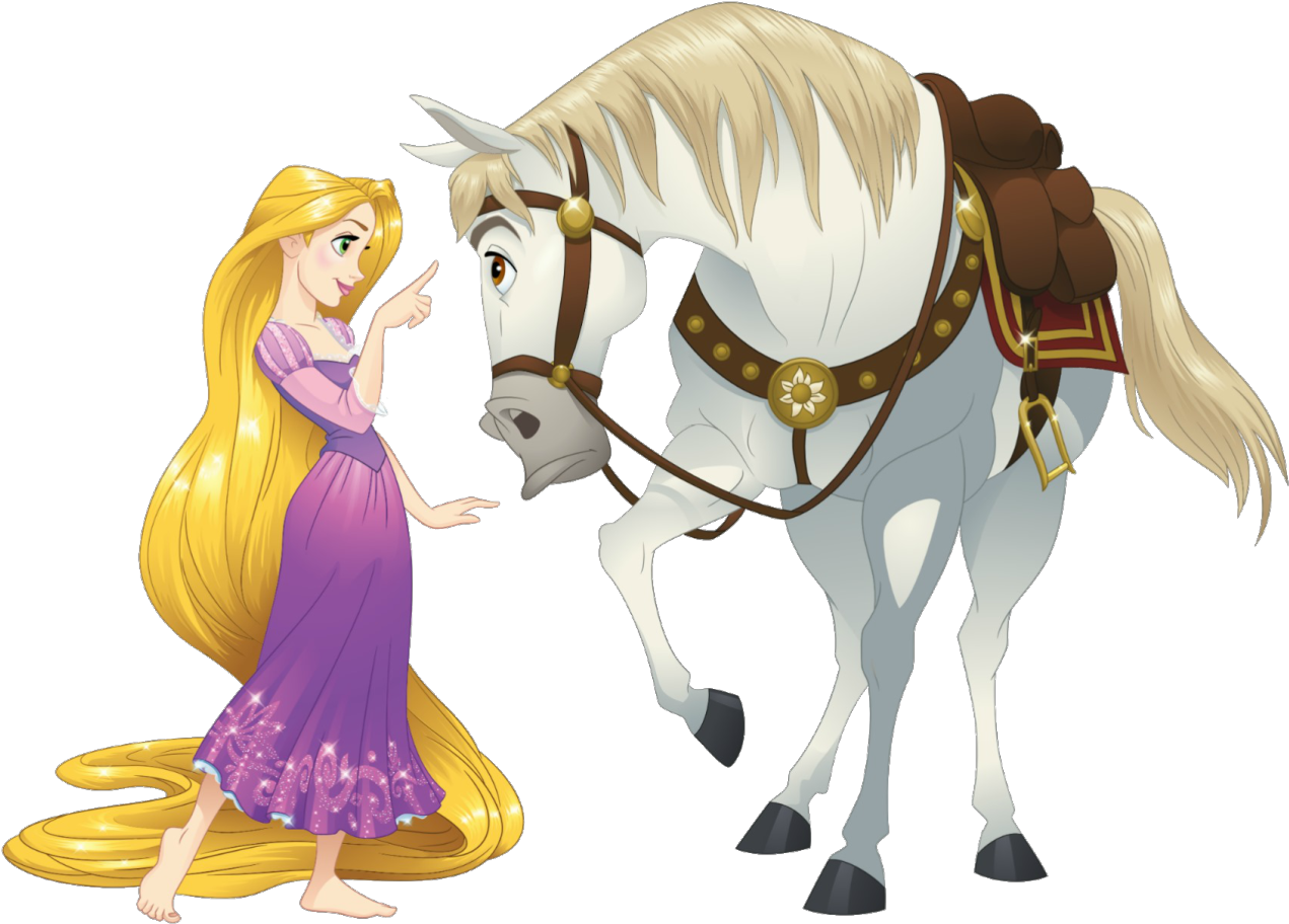 Nuevo Artwork/png En Hd De Rapunzel Con Maximus - Rapunzel Y Maximus (1280x923), Png Download