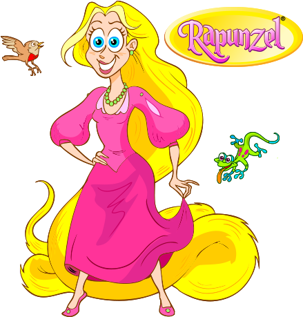 Rapunzel And Her Friends Have Been Locked In Separate - Cartoon (470x465), Png Download