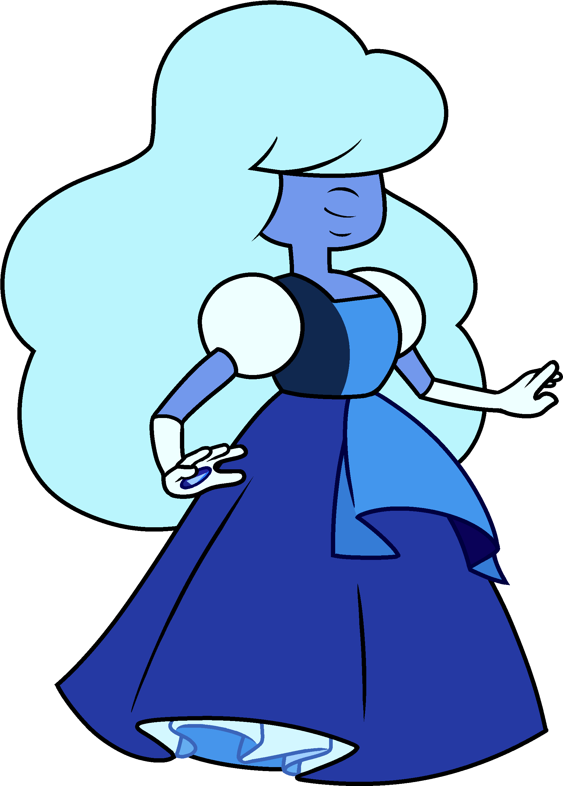 Sapphire - Sapphire Steven Universe (2000x2750), Png Download