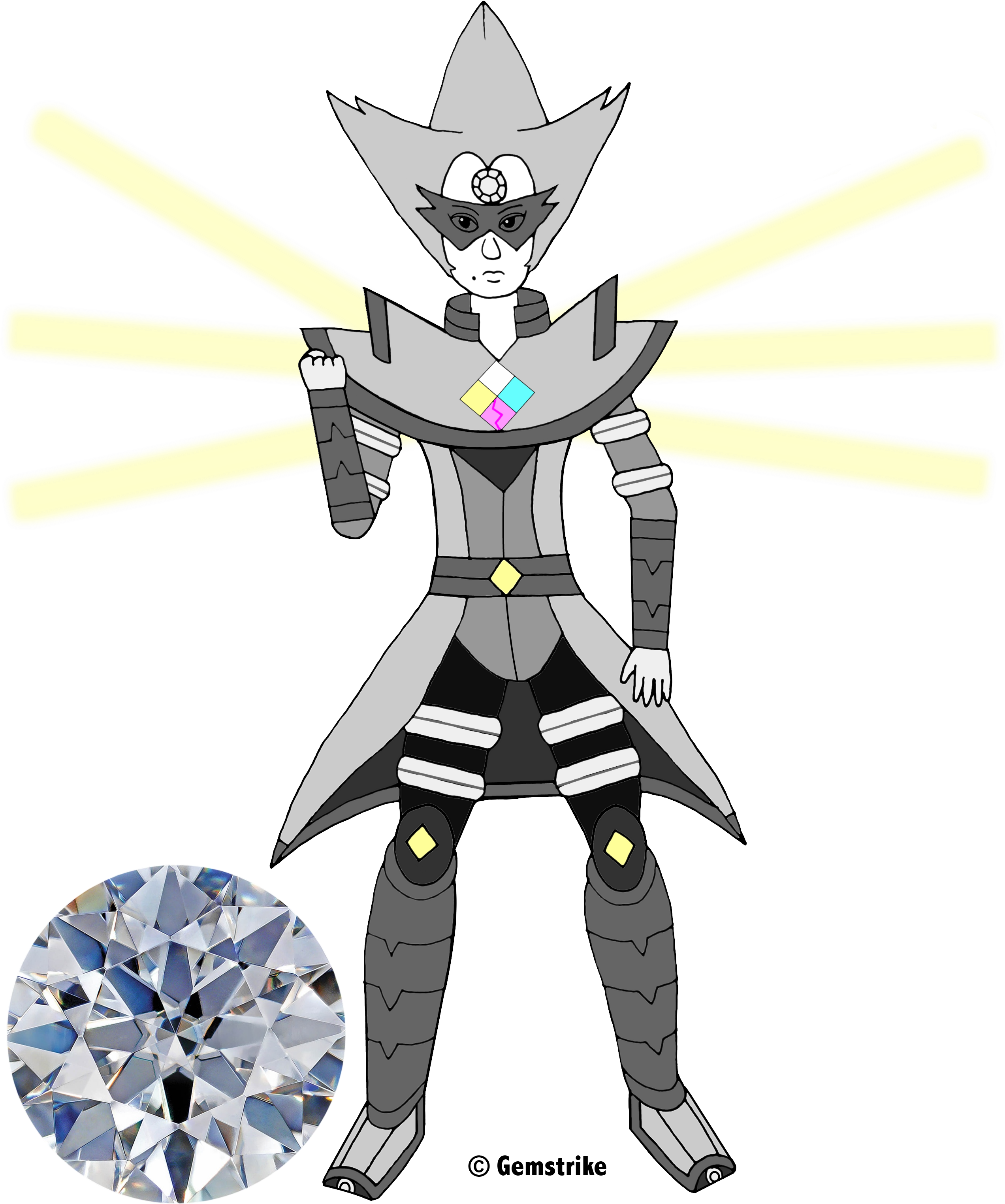 Fanartmy - Moissanite Steven Universe (2548x3099), Png Download