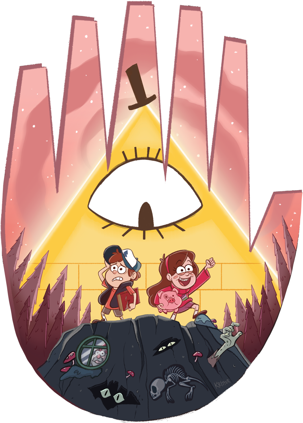 “my Piece For The “farewell To The Falls” Gravity Falls - Gravity Falls Png (1280x1629), Png Download