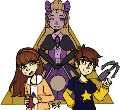 My First Contribution To The Gravity Falls Is An Au - Gravity Falls Church Au (500x446), Png Download