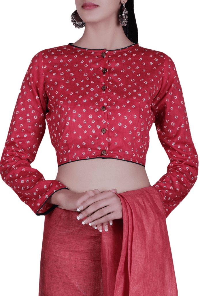 A Simple Neck Design With Long Sleeves Looks Classy - Blouse (694x1024), Png Download