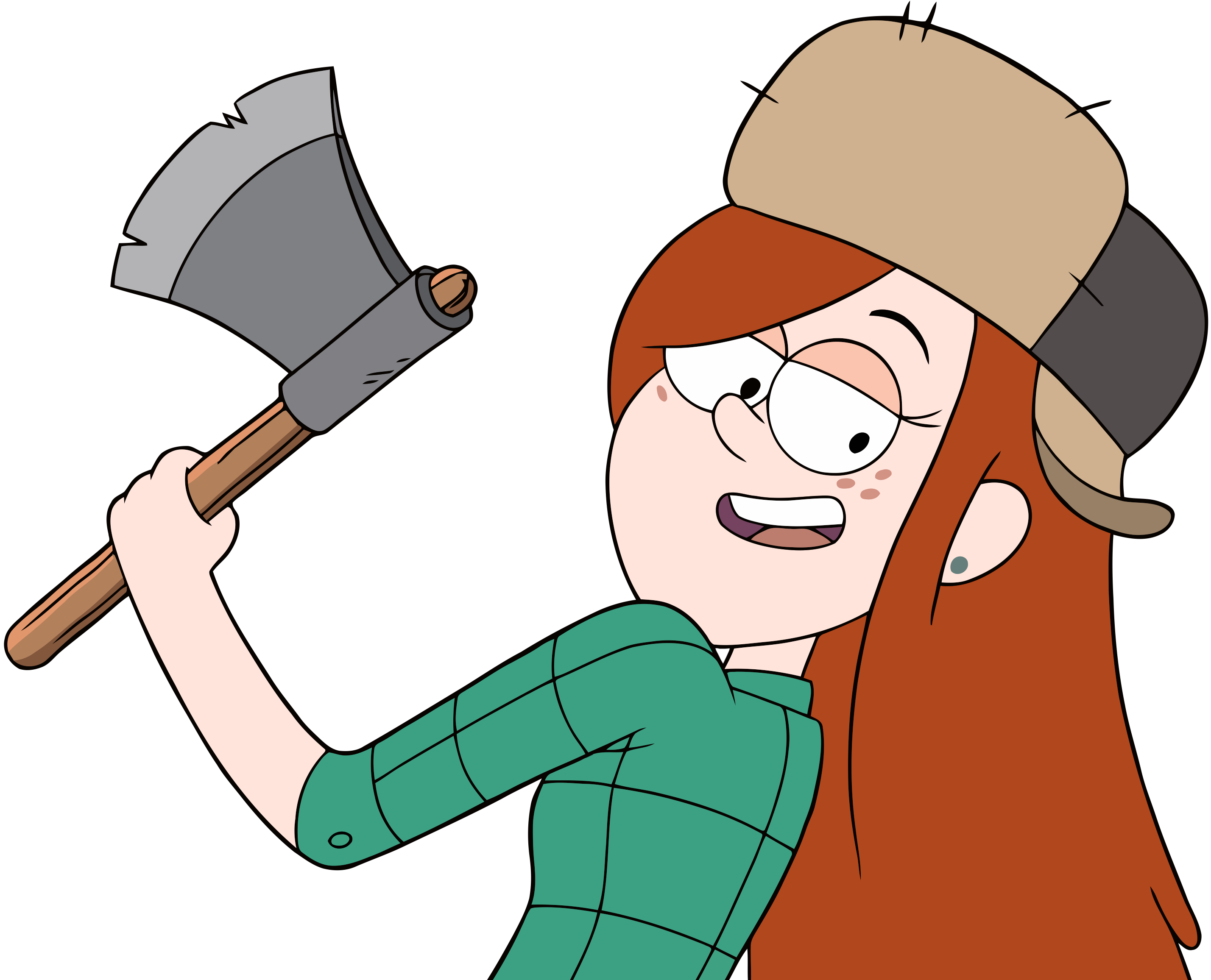 Wendy Dipper Pines Mabel Pines Clothing Nose Cartoon - Wendy Gravity Falls Png (2856x2312), Png Download