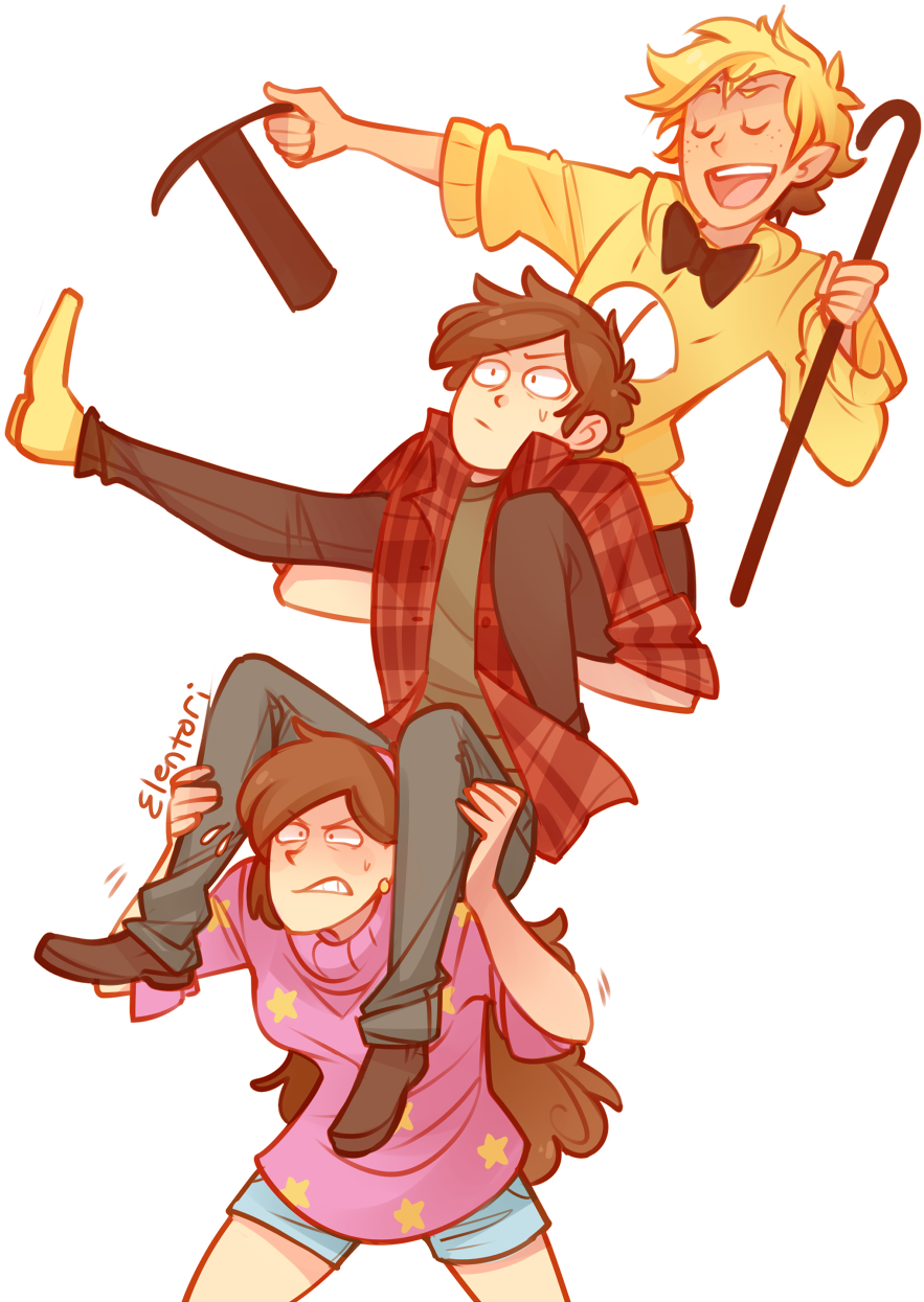 I Saw This Post And Naturally I Had To Drop Everything - Elentori Gravity Falls (500x651), Png Download