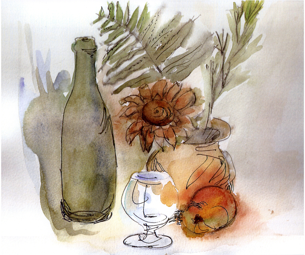 Ink Wash - Watercolor Painting (1600x878), Png Download