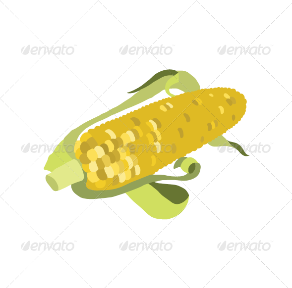 Fruits Vegs17 - Corn On The Cob (589x582), Png Download