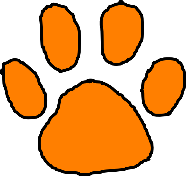 Free Tiger Paw Print Clipart - Tiger Paw Clipart (600x567), Png Download