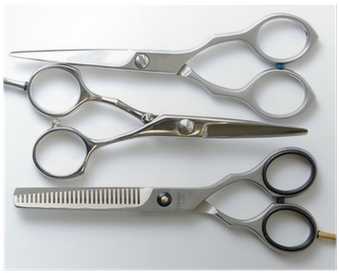 Professional Barber Scissors On White Poster • Pixers® - Scissors (400x400), Png Download