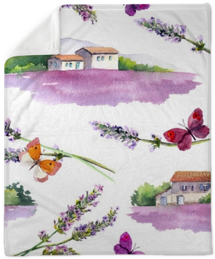 Lavender Field, Lavender Flowers, Butterflies With - Lavender (400x400), Png Download