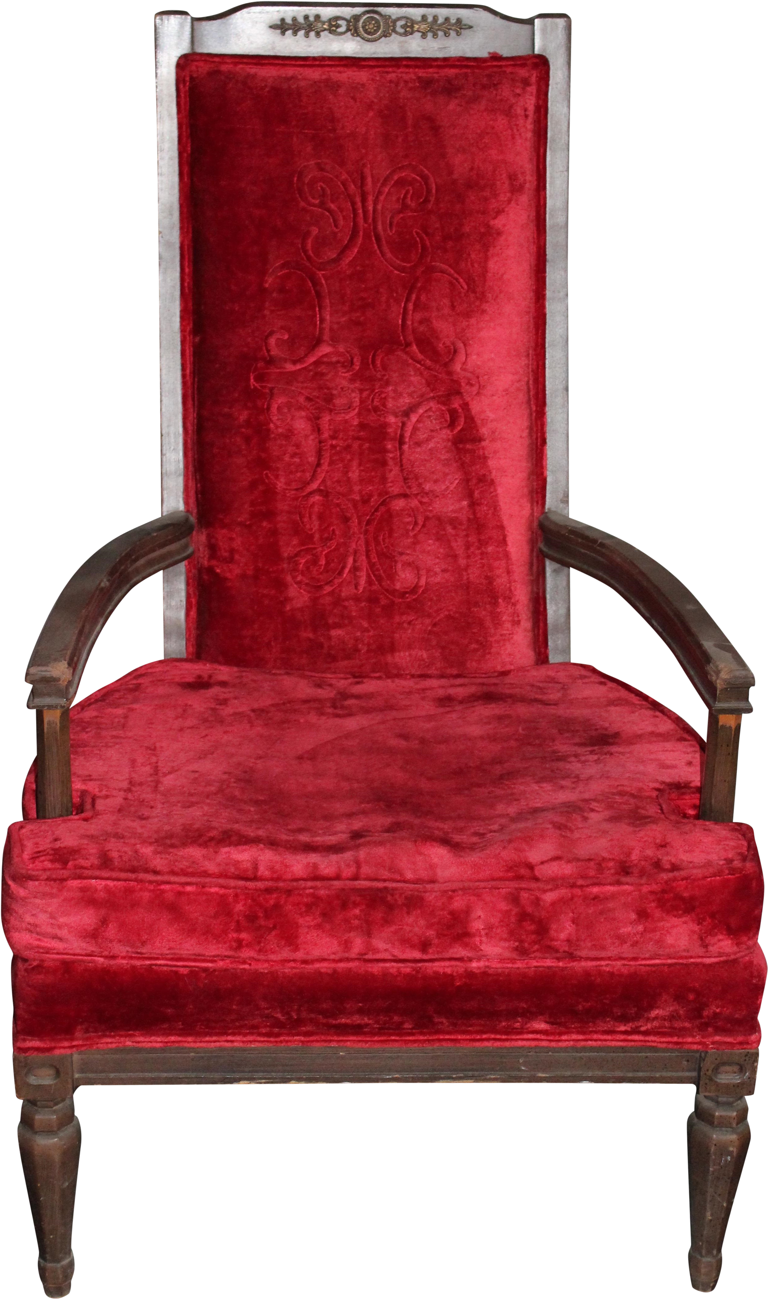 Picture Freeuse Stock Antique Red Chair Chairish - Red Royal Chair Png (3456x5184), Png Download
