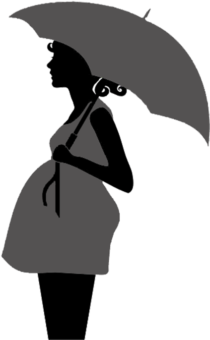 Female Silhouette - Pregnant Woman Clipart Transparent Background (456x709), Png Download