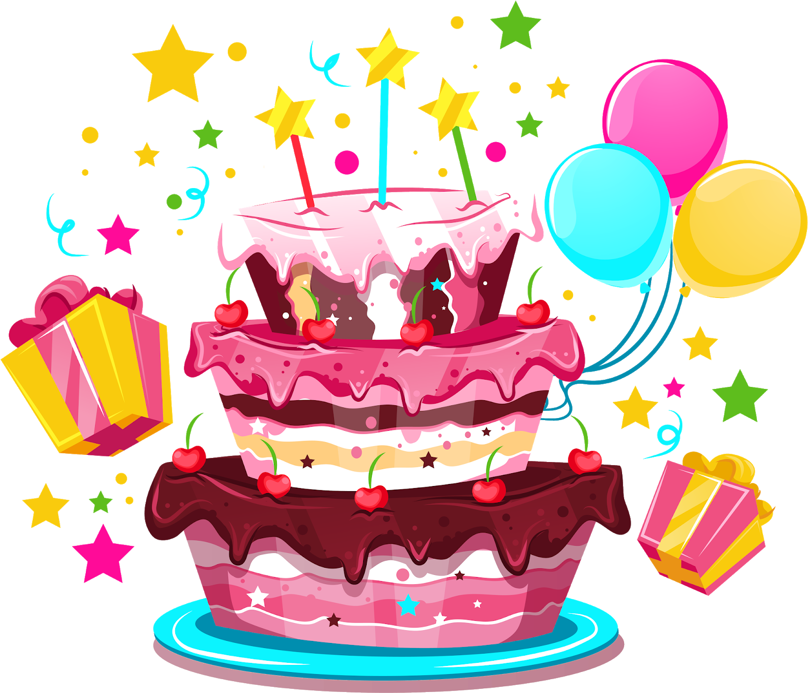 Birthday Facebook Event Photo Invite - Cake Happy Birthday Png (1084x963), Png Download