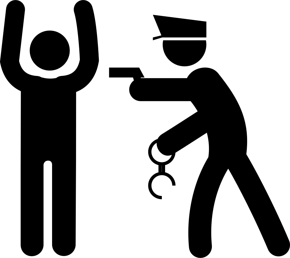 Png File Svg - Policia Arrestando Para Dibujar (980x872), Png Download
