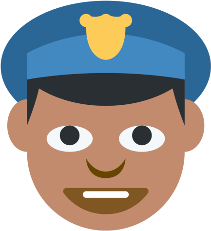 Cop, Medium, Dark, Skin, Tone, Officer, Police Icon - Police Man Emoji Png (433x474), Png Download