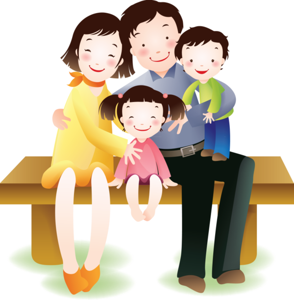 Laminas Infantilesdibujosfamilia Felizla - Crianças Abraço Familia Clipart (600x613), Png Download