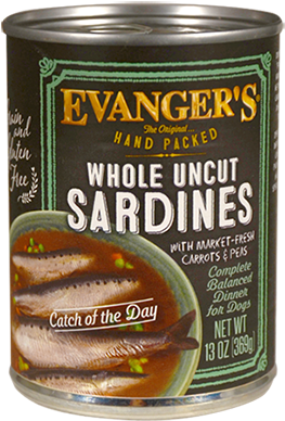 Whole Uncut Sardines Packed By Hand - Evanger's 776140 12-pack Hand-packed Grain Free Roasted (500x500), Png Download