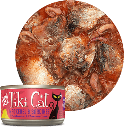 Tiki Pets Tiki Cat Luau Cat Food (408x411), Png Download