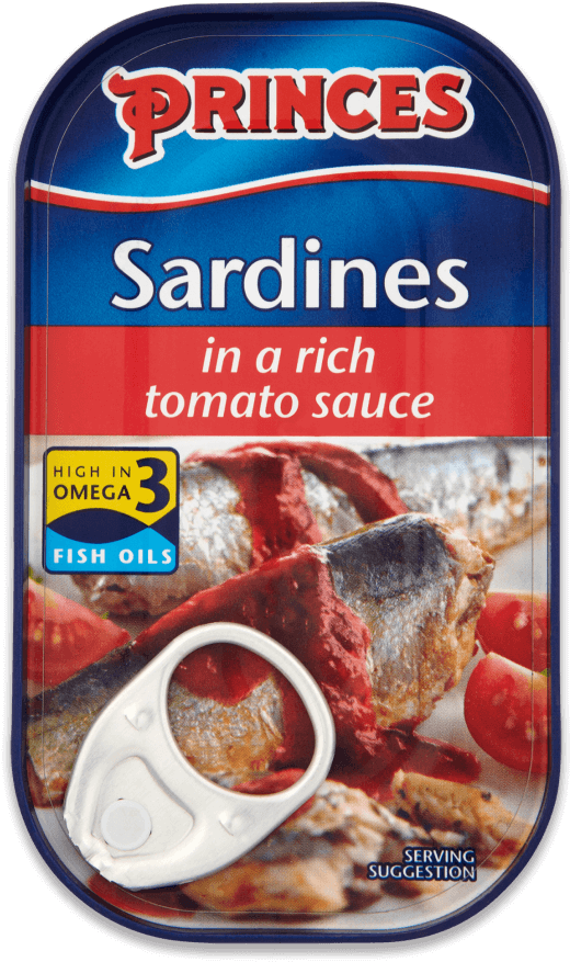 Princes Sardines In A Rich Tomato Sauce 120gms (904x904), Png Download