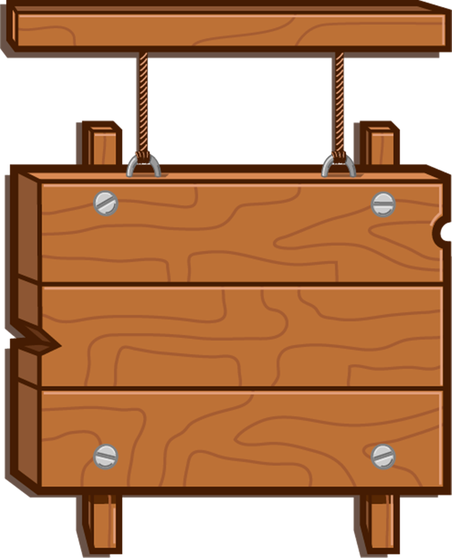 Imágenes De Letreros De Madera - Cartel De Madera Animada (648x800), Png Download