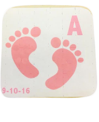 Custom Baby Cookies - Pink Baby Feet Clipart (432x504), Png Download
