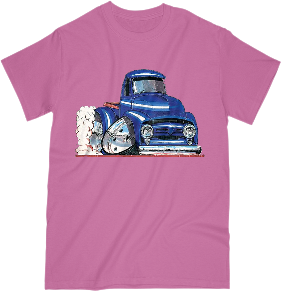 Ford Truck Cartoon Ford T Shirt Sleeve S Men Unisex - Kool Art Blue F100 Pickup Truck Sticker Decal (1000x1000), Png Download