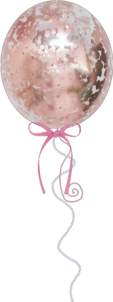 Confetti Balloon Party Birthday Wedding Rosegold Peach - 36" Confetti Balloons Jumbo Latex Balloon Paper Balloons (1024x1024), Png Download