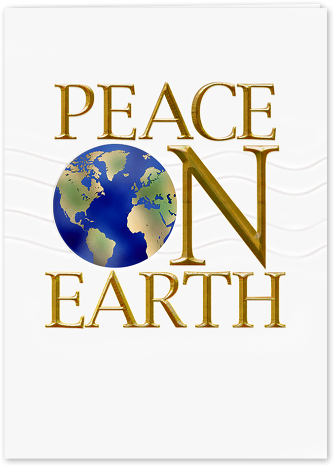 Picture Of Peace On Earth Globe Greeting Card - Crown Ford (1200x1200), Png Download