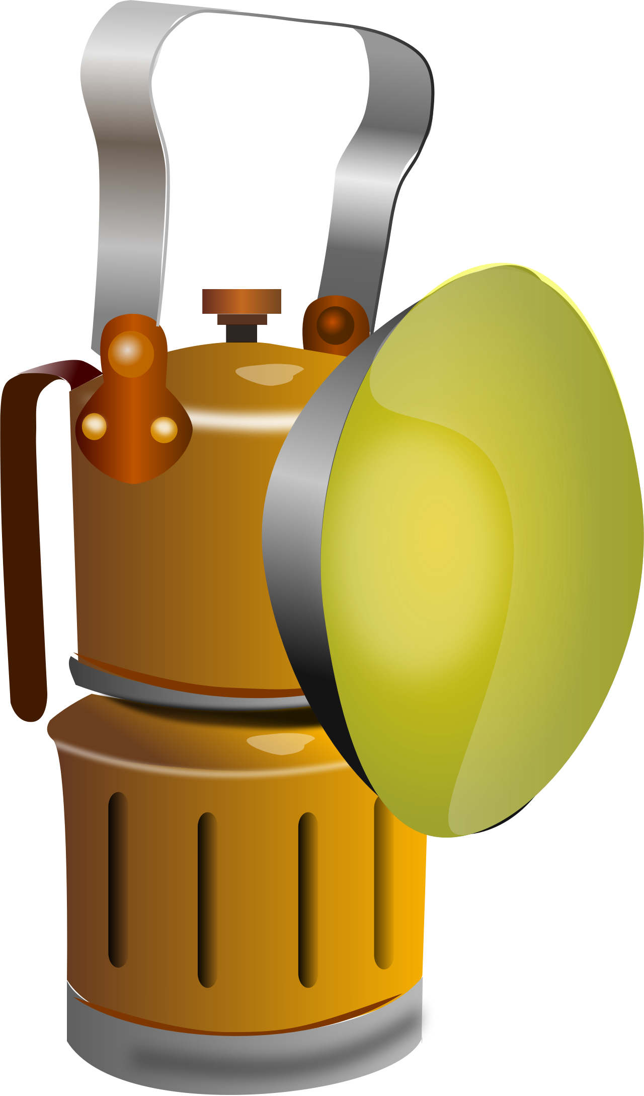 Genie Lamp Clipart Lampara - Miners Lamp Clipart (1280x2176), Png Download