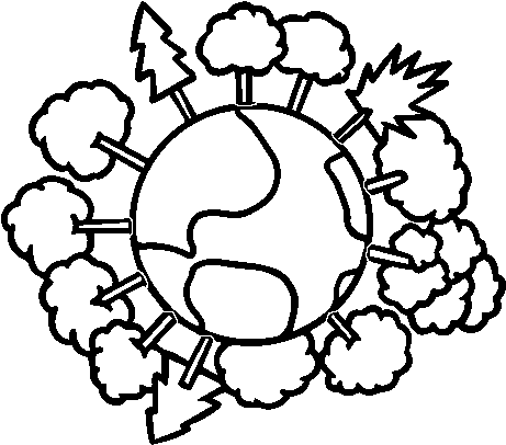 Dibuix De Planeta Terra Amb Arbres Per Pintar On-line - Imagenes Para Dibujar De Vivir (600x470), Png Download