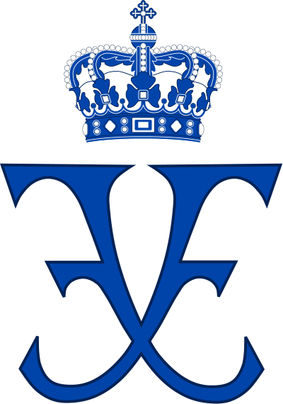 Monograma De Federico De Dinamarca - Kronprins Frederik Monogram (400x570), Png Download