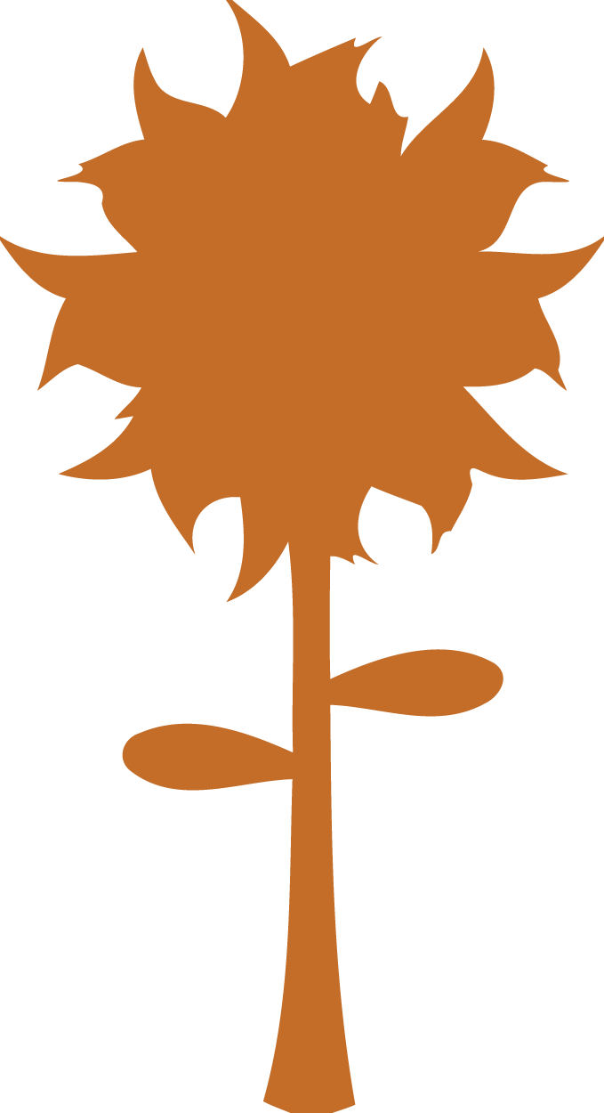 Dark Golden Rod Color Silhouette Flower Png Clipart - Clip Art (679x1250), Png Download