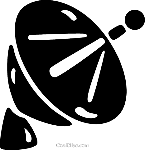Satellite Dishes Royalty Free Vector Clip Art Illustration - Antena Vetor Png (465x480), Png Download