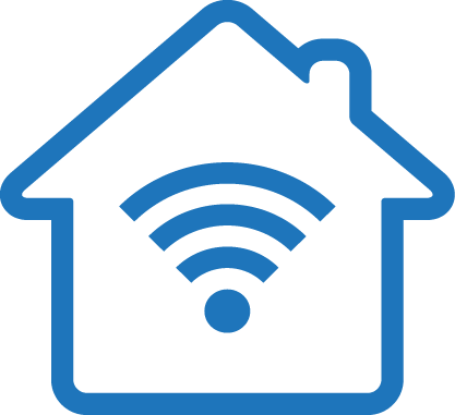 Smart Homes - Wifi Sign (417x381), Png Download