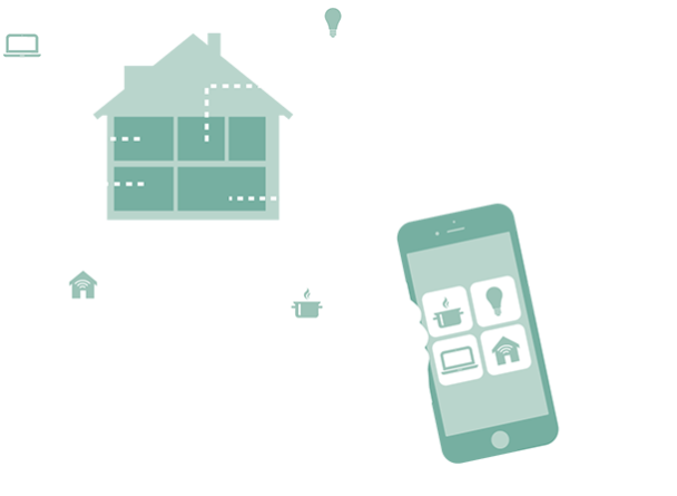 Smart Home Security - Illustration (608x445), Png Download