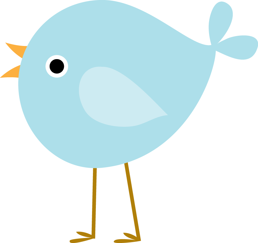 Pretty Birds Clipart - Pajaritos En Celeste En Png (880x830), Png Download